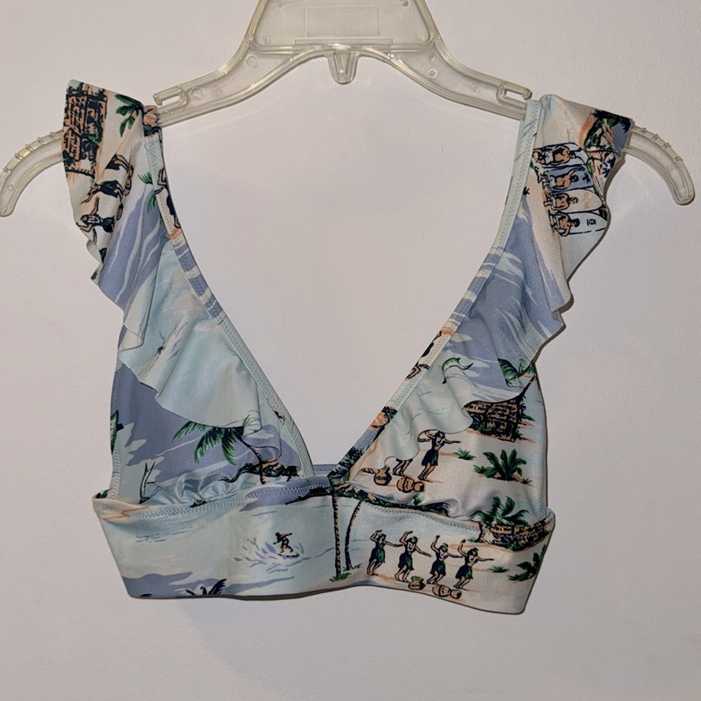 Aerie Ruffle Triangle Bikini Top